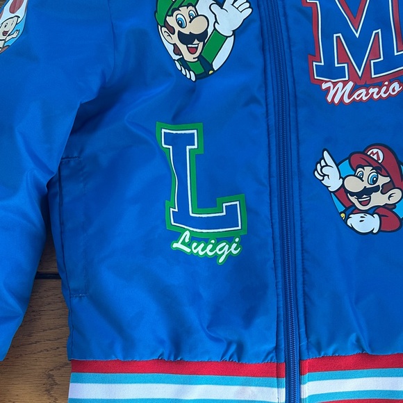 Nintendo Blue Kids Jacket with Mario and Luigi - Picture 2 of 8